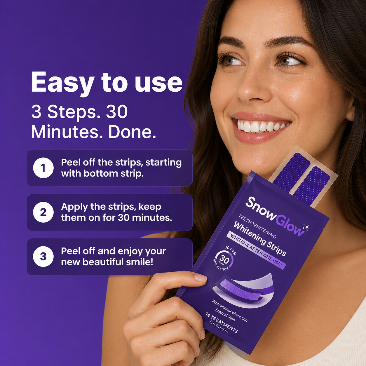 Purple Teeth Whitening Strips
